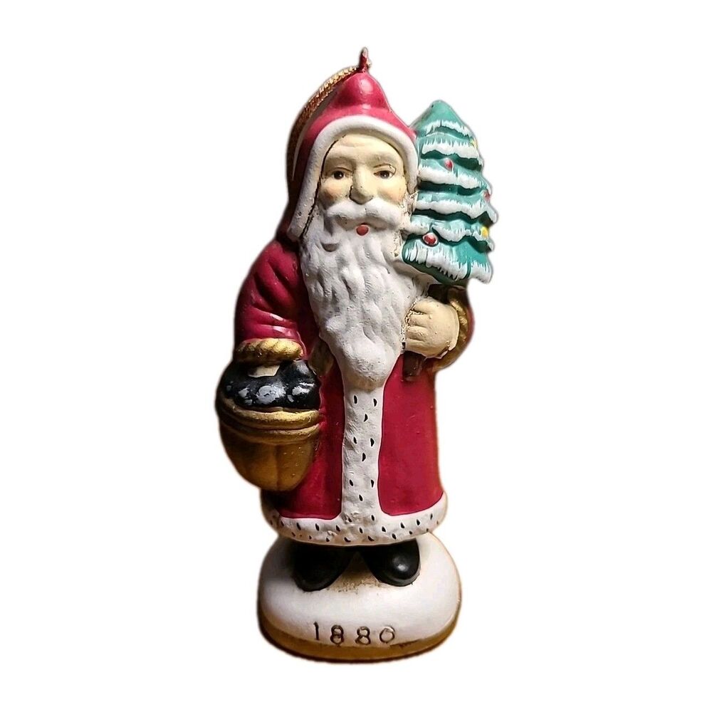 Vintage 1984 Memories of Santa 1880 Santa Christmas Ornament Hanging